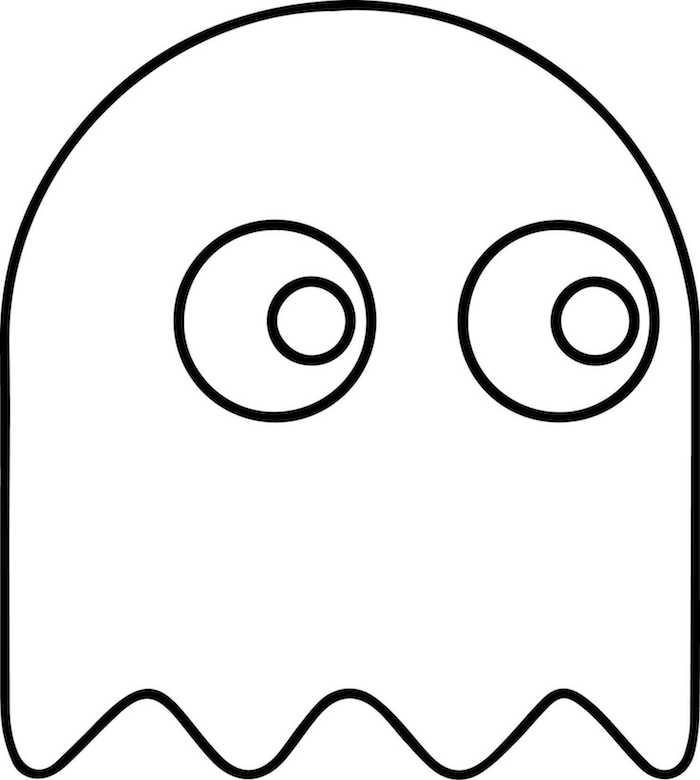 mycket enkel enkel spökritning för ett barn halloween