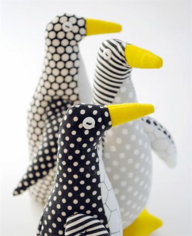 filt-pingvin-lätt-att-göra-med-hjälp-av-en-filt-chef-present-idé-barn-personlig-filt-diy