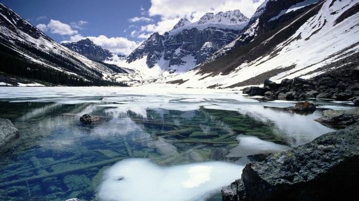 stanice snehu-alpes-à-qoui-ça-resamble-une-image-lac-zmrazené