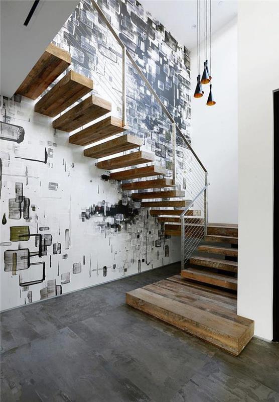 modern-design-trä-hängande-trappa