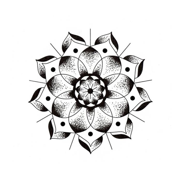 Linjär aspekt geometri ritning geometriska former blomma