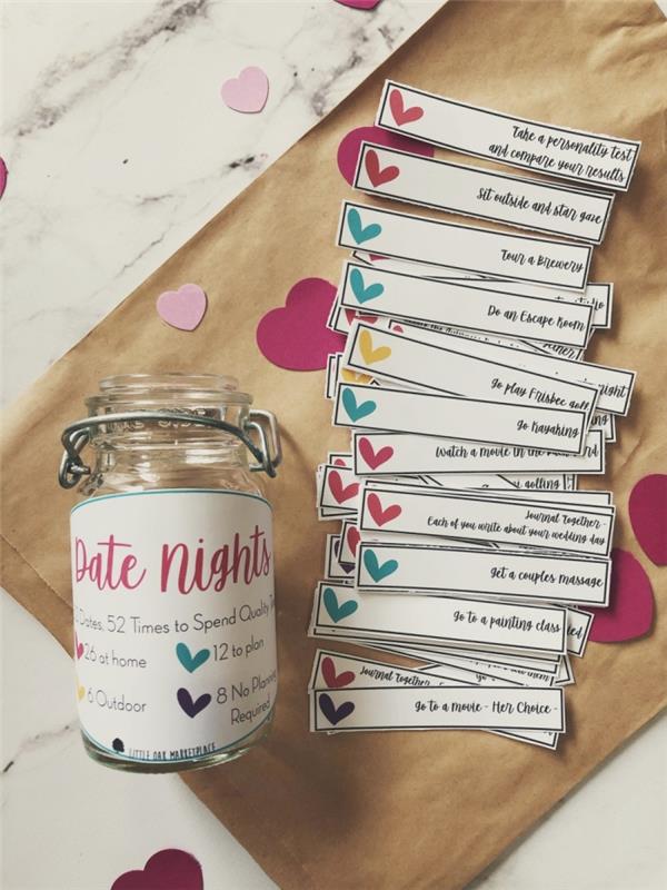 Vyrobte si džbán s výzvami Valentínske prekvapenie Sklenené poháre na papier a dobrodružstvo, ktoré môžete zdieľať ako pár