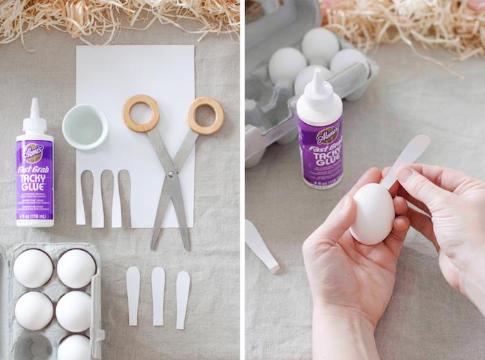 Rozkošná veľkonočná aktivita DIY veľkonočný dekoratívny nápad ozdobte vajíčka ako malých zajačikov