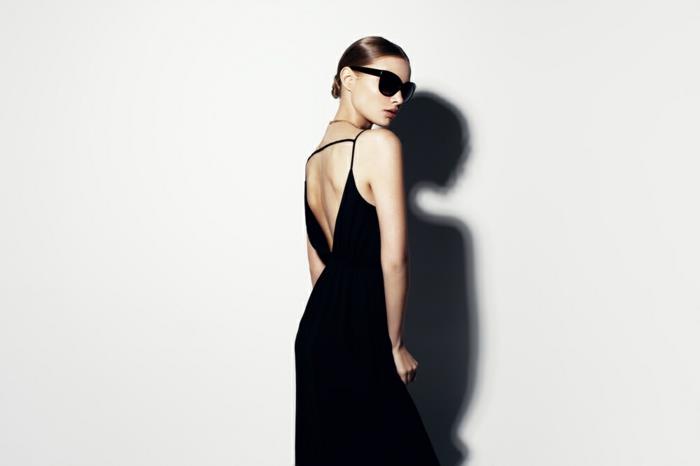 أزياء المرأة الأنيقة فكرة اللباس نمط الطبقة امرأة الطبقة دامان فستان أسود الجمال