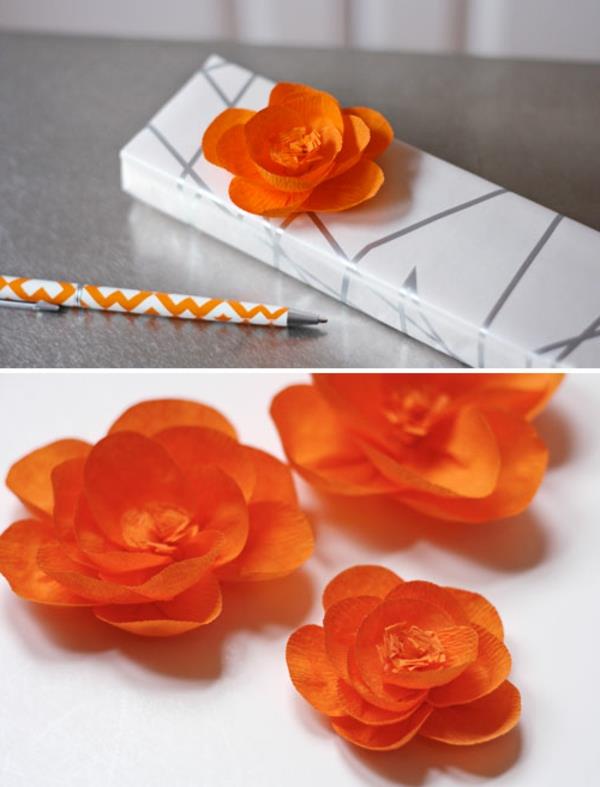 crepon-papper-blomma-present-idé