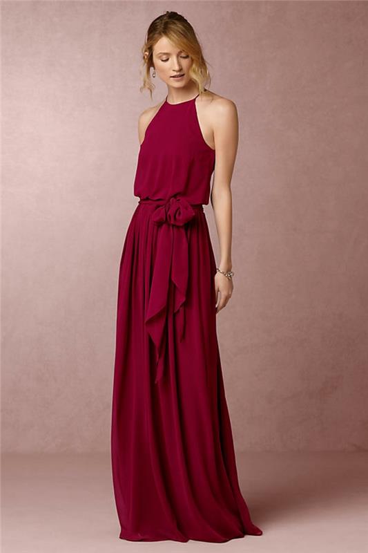 Ädla eleganta outfit kvinna kvällsklänningar för bröllop röd klänning idé