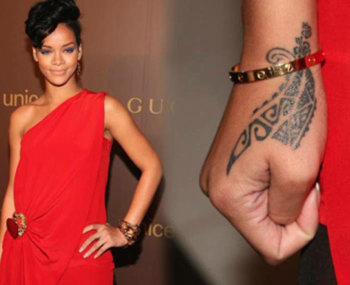 fantastisk-tatuering-handled-smärta-tatuering-fjäder-osynlig-handled-rihanna