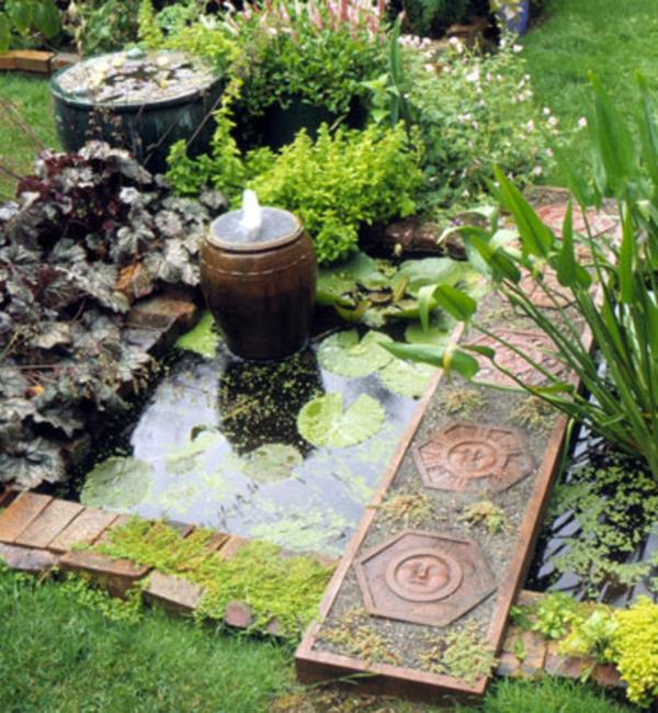 záhradné dekorácie s jazierkom a fontánou zmenené
