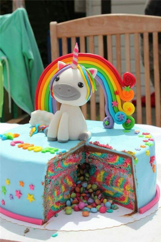 dekorácie na narodeniny dieťaťa originálne torty ozdoba na tortu jednorožec pinata