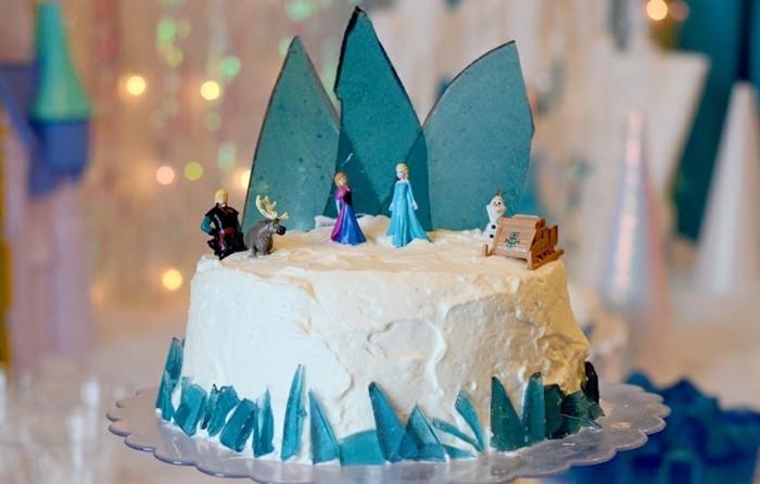 födelsedag-tårta-snö-drottningen-dekorera-idéer-snö-drottning-tårta-att-göra-det-själv
