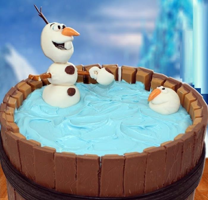 födelsedag-tårta-snö-drottningen-dekoration-idéer-snön-drottningen-kakan-gör-kit-kat