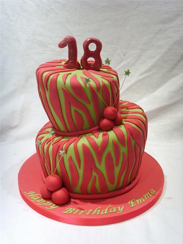 dizajnová torta, osemnáste narodeniny, personalizovaná narodeninová torta