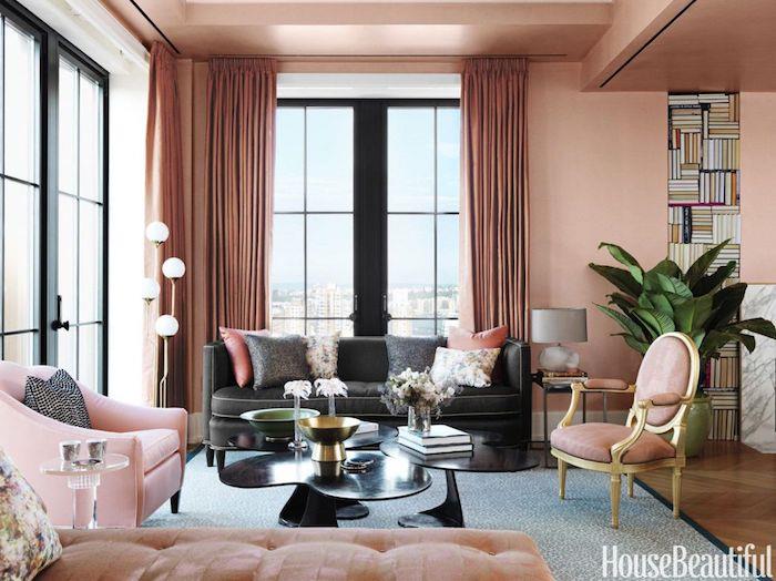 Krásna staroružová obývačka ružová a biela farba spálne sivá a ružová deco moja luxusná spálňa