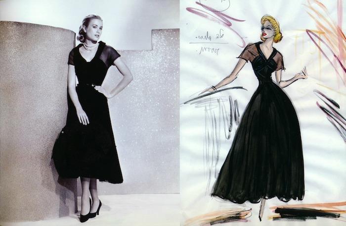 فستان خمسينيات عتيق ، فستان أسود بكعب عالٍ ، زي خمسينيات ، زي سوينغ