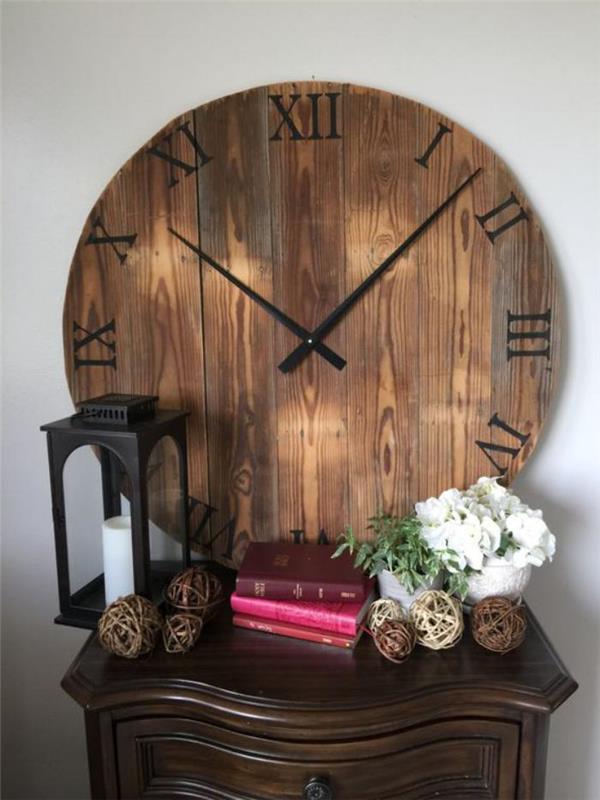 stor-vägg-klock-ram-i-trä-dekorativa-klocka