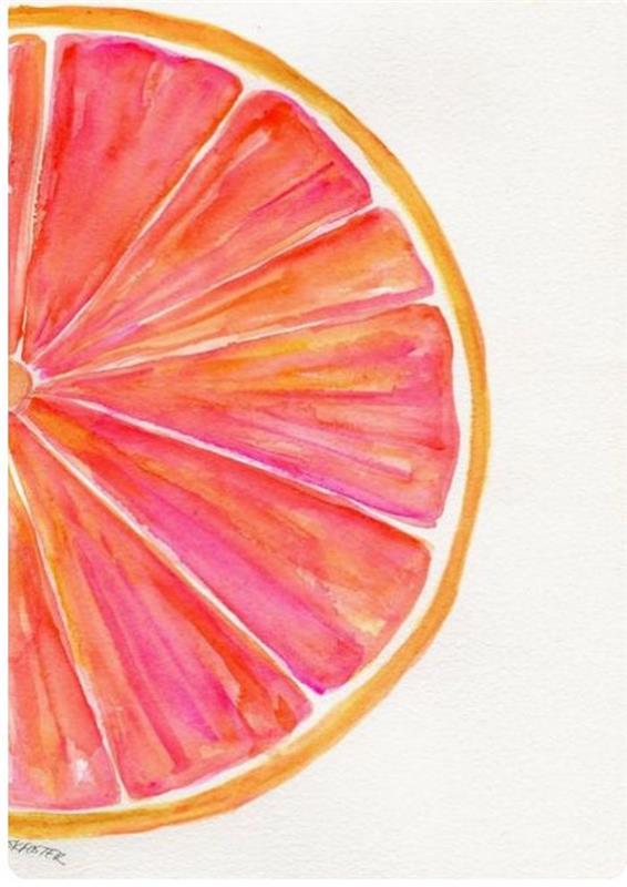 zmeňte fotografiu na kresbu online zadarmo, plátok grapefruitu, biele pozadie