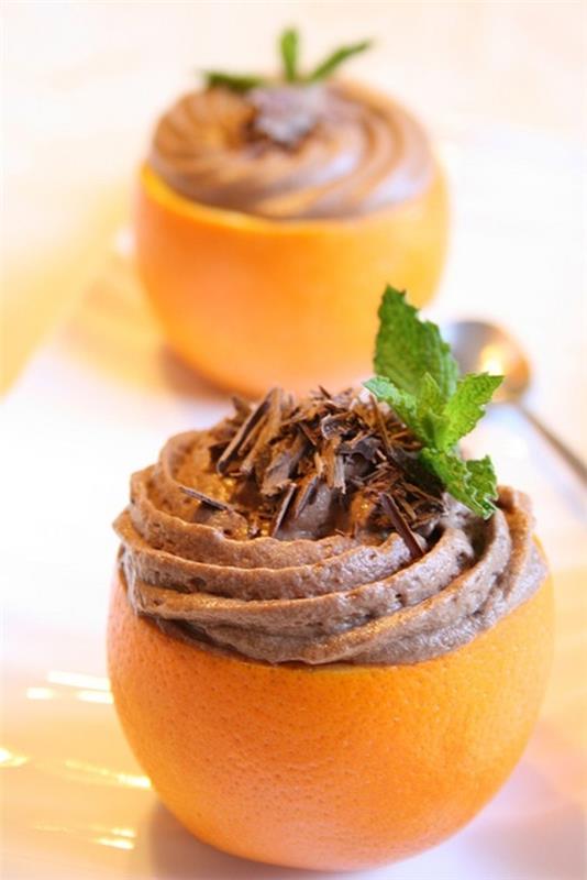 Fransk-choklad-aptit-apelsin-och-musse-tårta