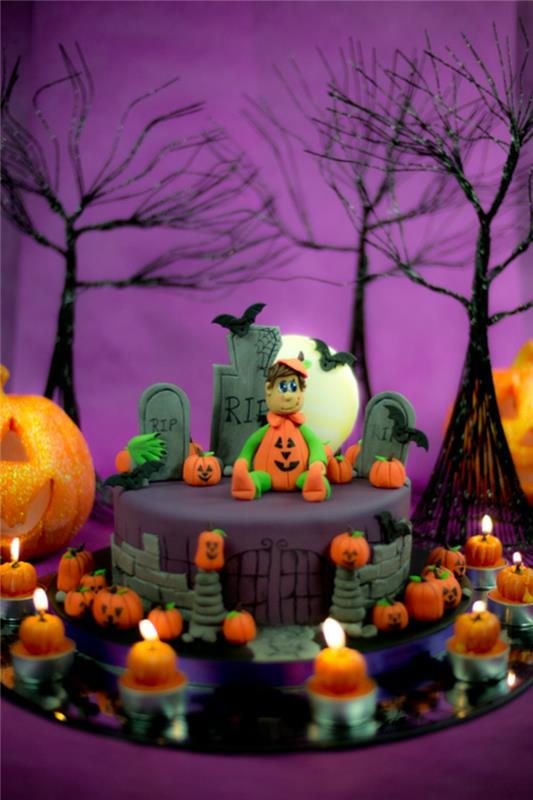 Halloween-tårta-lätt-att-fest-alla-helgon-deco-gravar-kyrkogårdar-pumpor