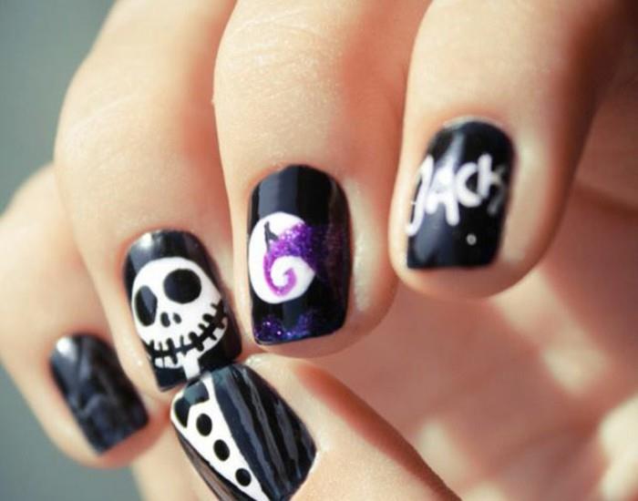 halloween-nail-art-ľahké-kreslenie-nápad-umenie-jack