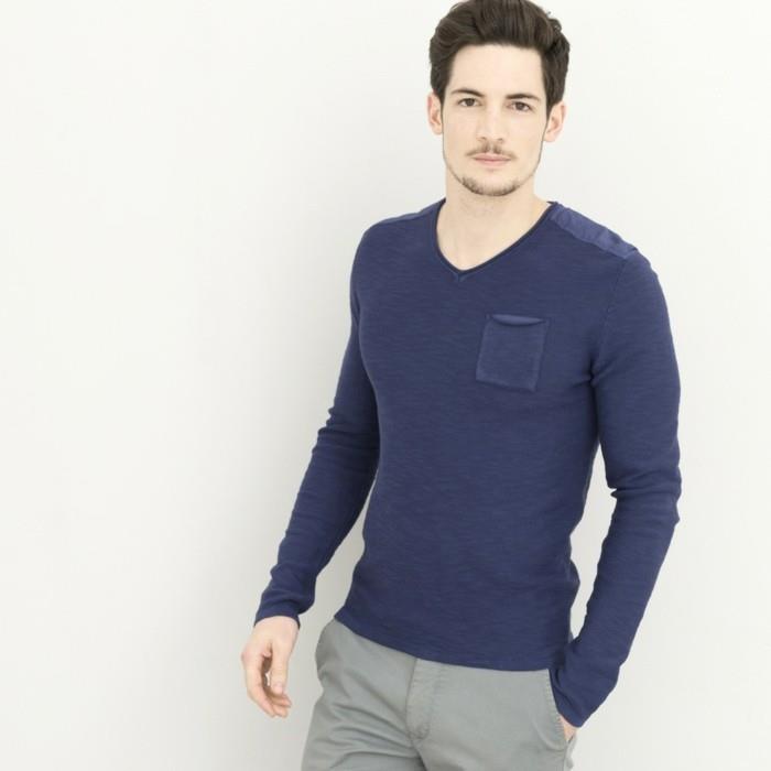 pánsky sveter-modrá-cool-nápad-outfit-na zmenšenú veľkosť