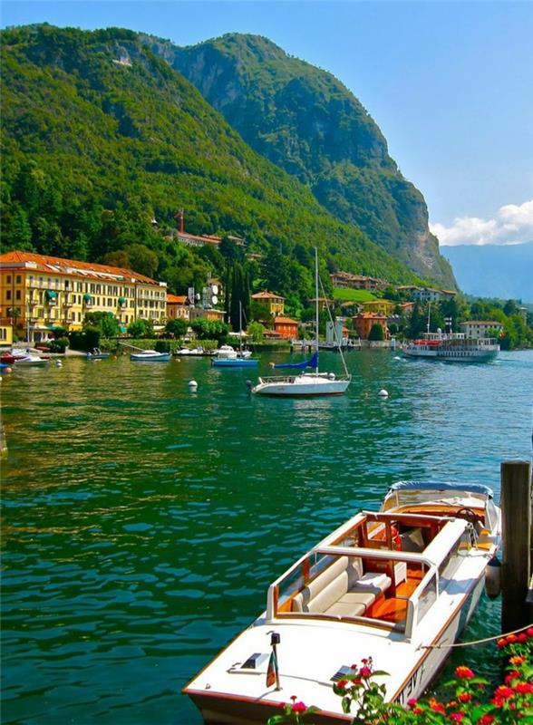 hotel-lac-de-come-italy-pearl-of-Lake-bellagio-italy-visit-Lake-come-boat-green-Mountain -houses