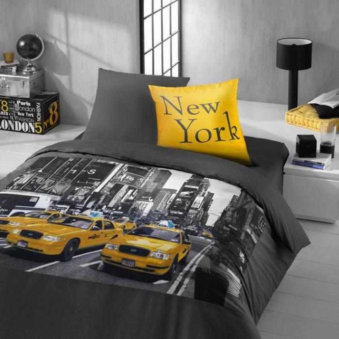 påslakan-new-york-i-grå-och-gul