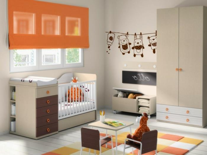 غرفة اطفال-فكرة-ديكور-اصل-ديكور-لعب-سرير-برتقالي