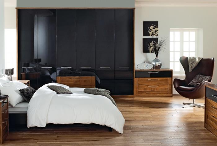 modern-svart-och-trä-vuxen-sovrum-dekorera-idé