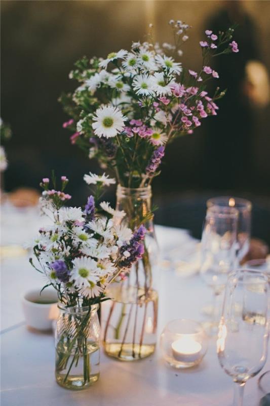 bröllop-bord-dekoration-idéer-DIY-bröllop-dekoration-idéer-vackra-skog-blommor