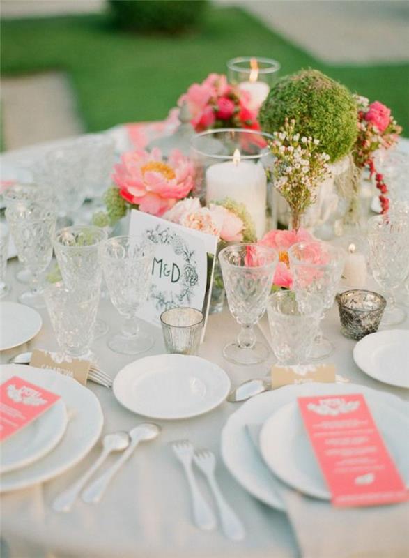 bröllop-bord-dekoration-idéer-bröllop-dekoration-idéer-att-göra-själv-blommor-kristaller-glas