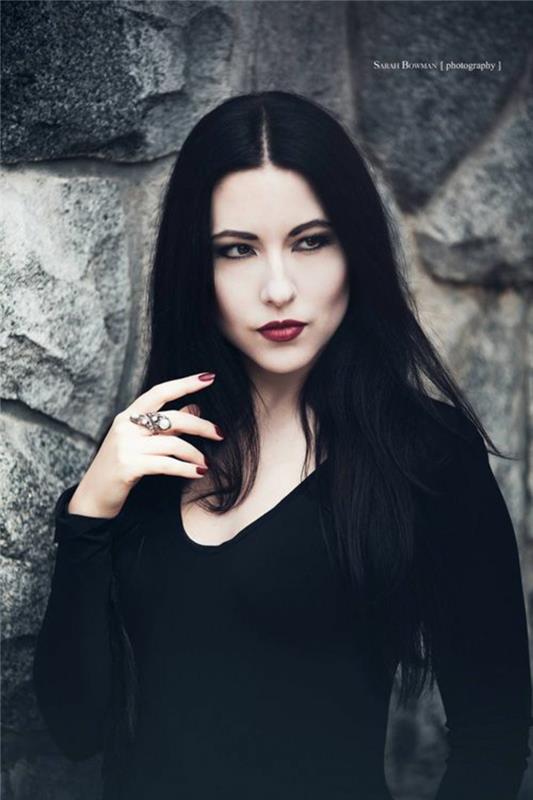 Addams familjekläder karaktärer dräkt Morticia svart hår Morticia inspiration