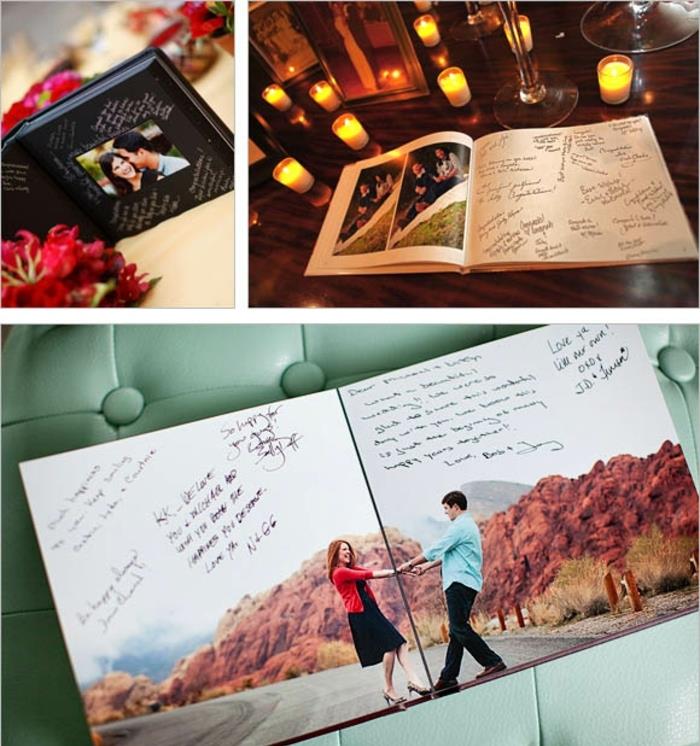 Krásna originálna svadobná kniha hostí pre svadobnú výzdobu, urobte si svadobnú knihu hostí