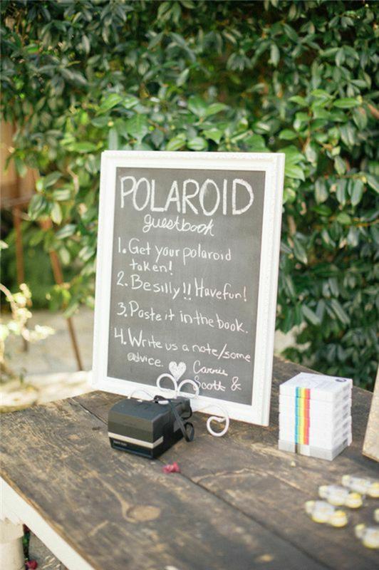 Nápad na svadobný stôl Kniha návštev, scrapbooking, originálna svadba