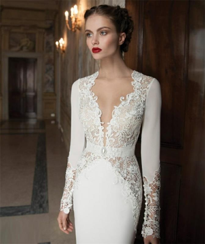 idé-vad-bröllopsklänning-med-spets-ärm-vintage-look-elegant