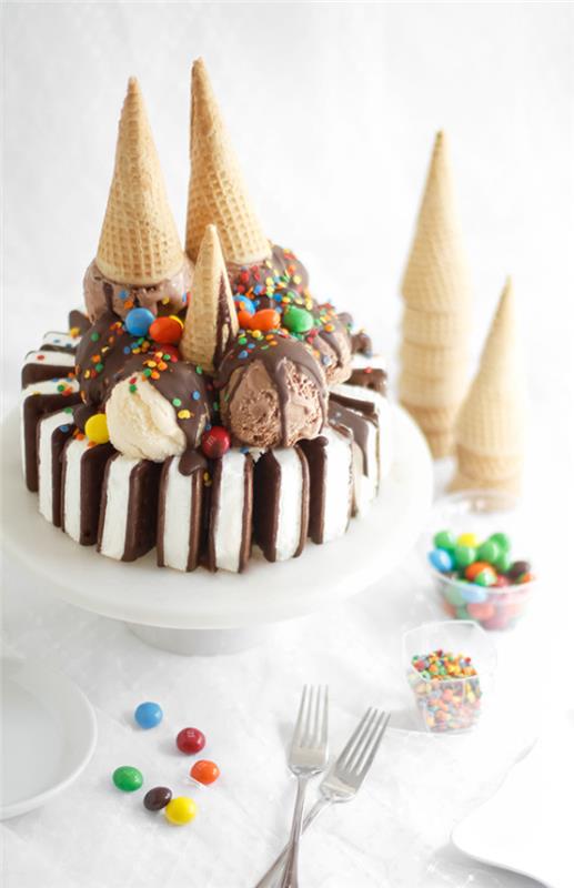 najneobvyklejšie narodeninové torty, koláče so zmrzlinou a zmrzlinové sendviče