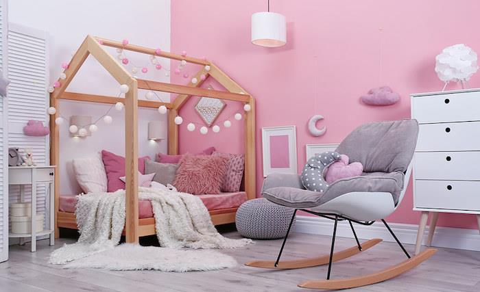 أفكار لغرفة الأطفال باللونين الوردي والأبيض