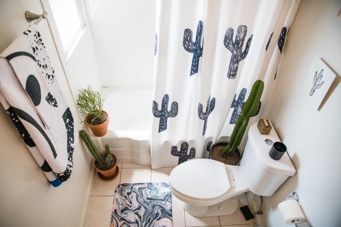 nízkorozpočtová toaletná dekorácia, toaletná dekorácia s terakotovými rastlinami a kvetináčmi, model akvarelovej podložky do kúpeľa