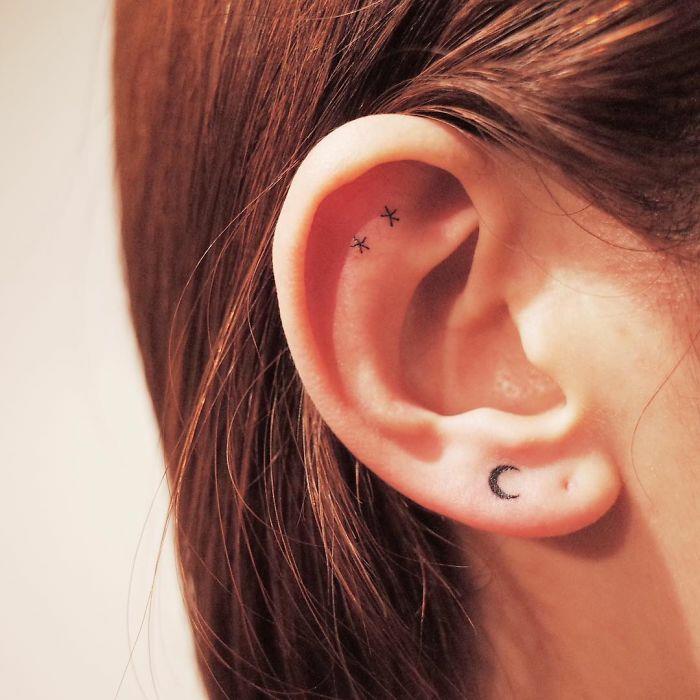 Najkrajšie tetovanie na svete, ktoré tetovanie si vybrať minimalistické tetovanie na ucho