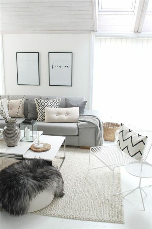 interiér-farba-nápady-obývacia izba-farba-biela-béžová-béžová-koberec-šedá-pohovka-vankúš