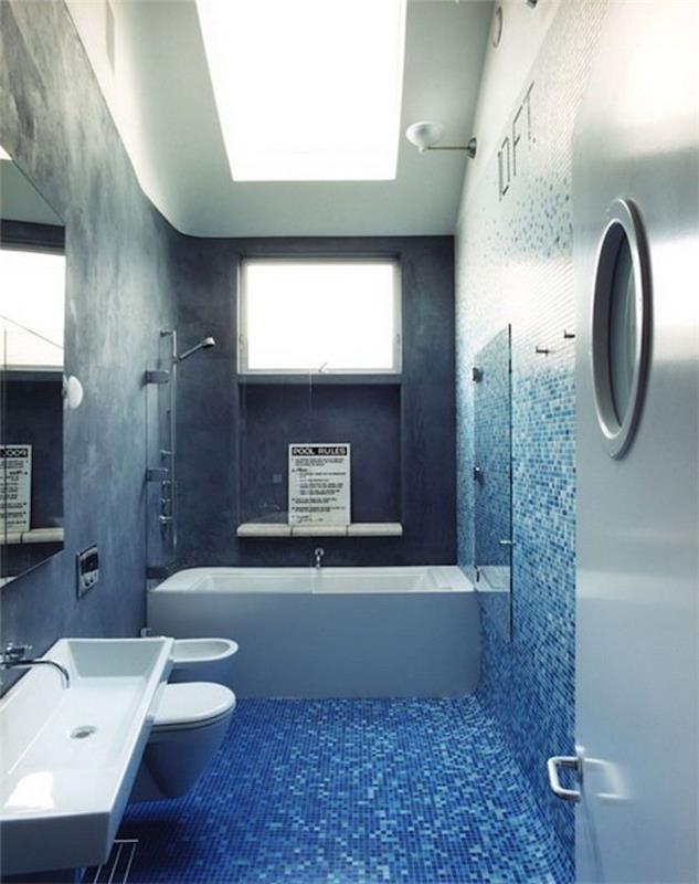 Malé nápady na výzdobu kúpeľne, modrá kúpeľňa, moderné riešenia rekonštrukcie