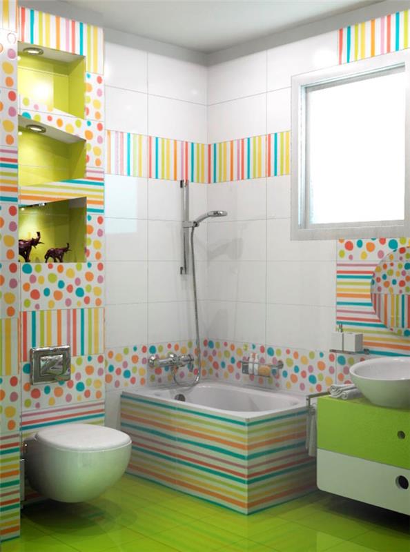 dekoračné toalety obkladajúce detské farby