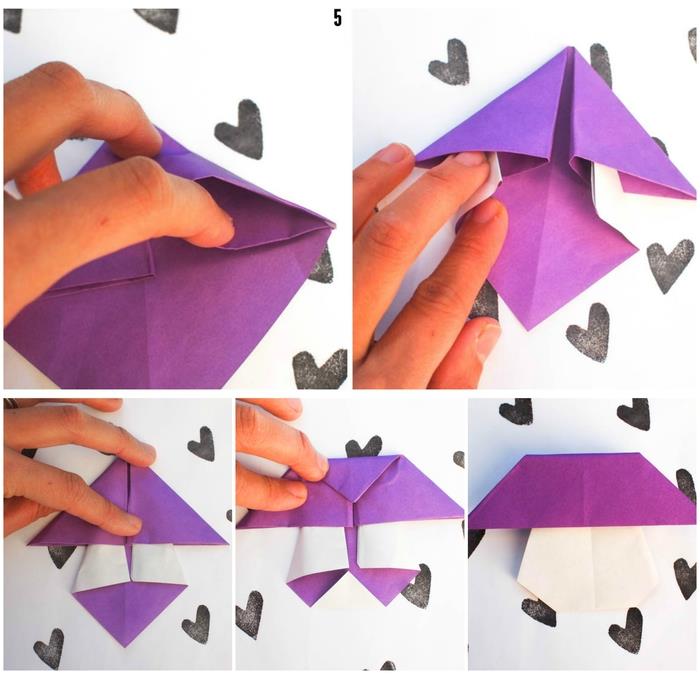 papierové skladanie modelu húb origami, ktoré osloví dospelých i deti
