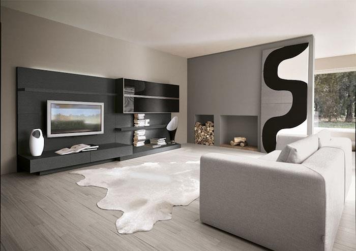 jednoduchý a triezvy dizajn obývačky s modernou dekoráciou