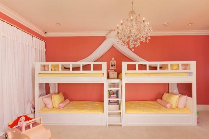 koralovo ružová marhuľová farba na steny detskej izby