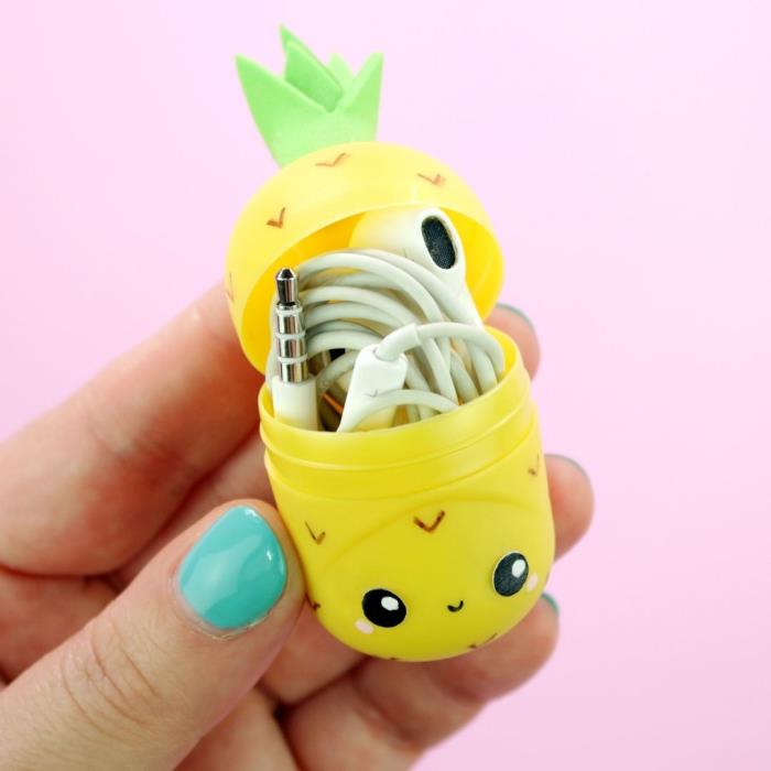 original idé att återvinna snyggare ägg i mini kawaii box för att behålla dina hörlurar, original DIY idé med återvunnet föremål