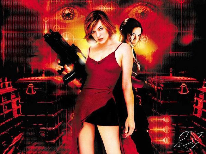 obrázok filmu Resident Evil 1 vydaný v roku 2002 s Millou Jovovich na ilustráciu oznámenia série Resident Evil na Netflixe