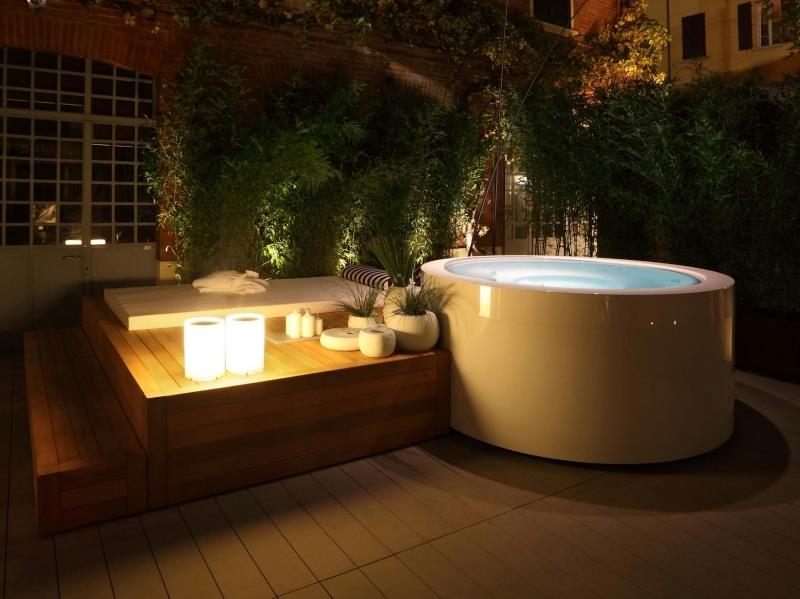 utomhus jacuzzi tips installation golv massivt trä
