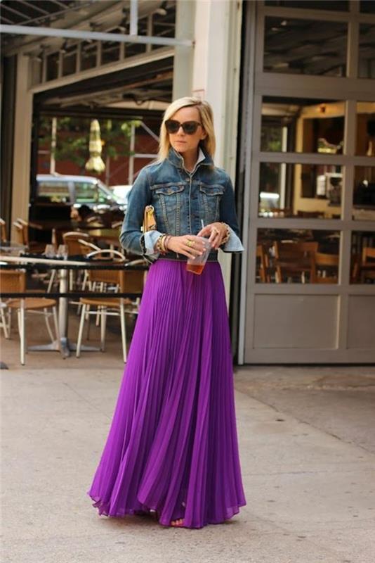 ganska lång kjol-lila-modern-kvinna-modetrender-2016-kvinna