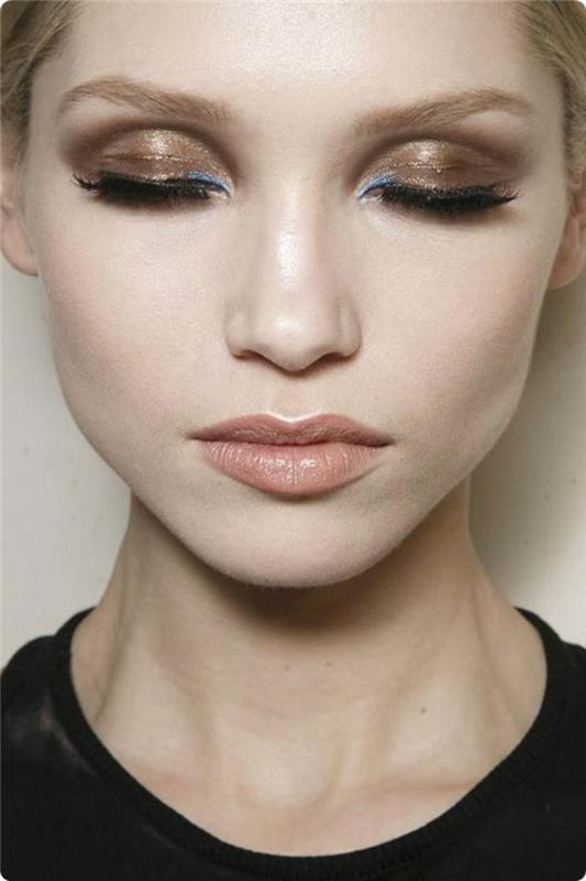 pekne-makeup-v-béžovo-zlatých-očných tieňoch-modré-oči-makeup-tutorial-modré-oči