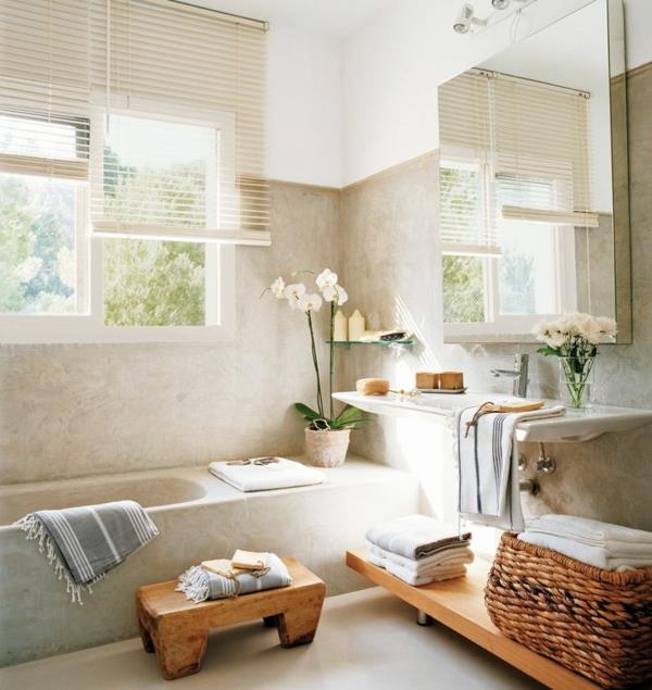 Zen-pekná-kúpeľňa-dekor-Minimalistická-kúpeľňa-vybavená-vybavenou-sprchou